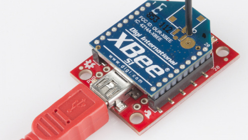 USB plug into Digi XBee Module