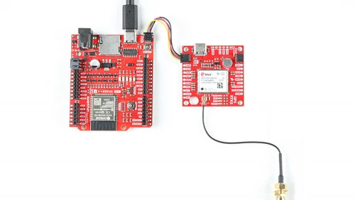 GNSS hardware being hooked up
