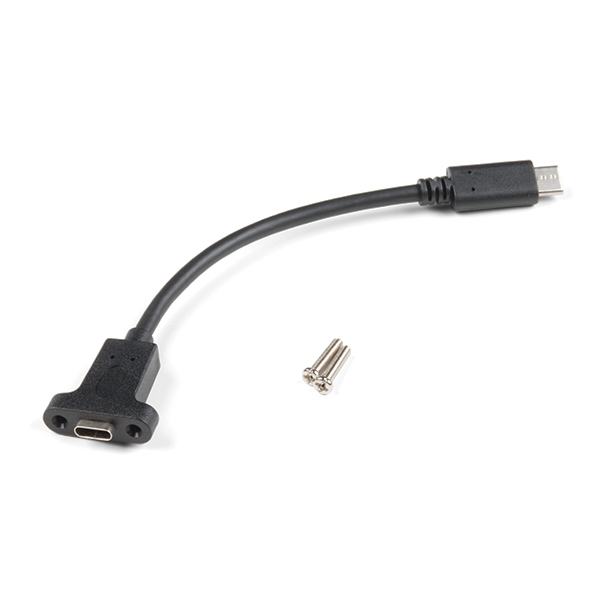 SL 5-Pack USB 2.0 Extension Cables – Male To Female With Panel Mount Screw Holes, 0.3m (30cm), Black