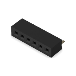 6-Pin Female Header, 1.0mm Pitch, Right Angle