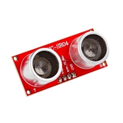 Ultrasonic Distance Sensor - 3.3V (HC-SR04), 180° (red)