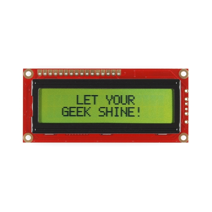 Basic 16x2 Character LCD - Black on Green 5V