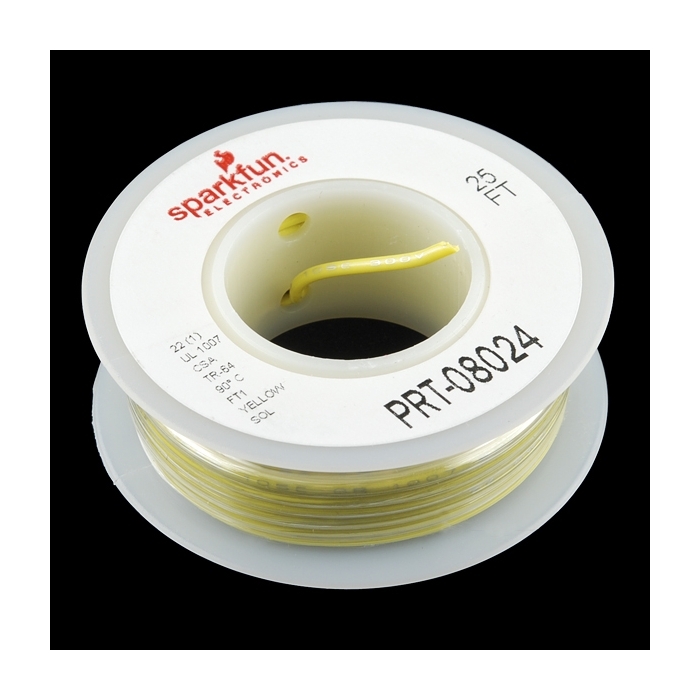 Hook-up Wire - Yellow (22 AWG)