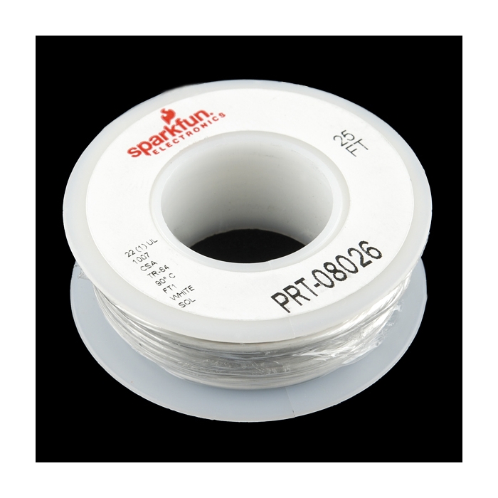 Hook-up Wire - White (22 AWG)