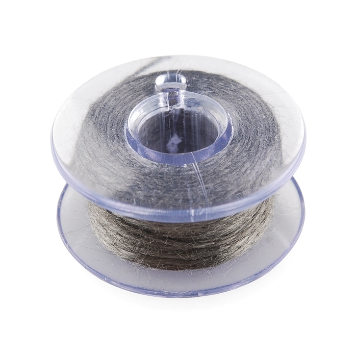 Conductive Thread Bobbin - 30ft (Stainless Steel)