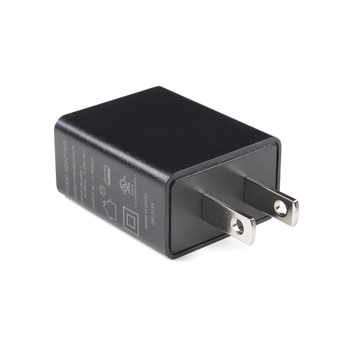 USB Wall Charger - 5V, 1A (Black)