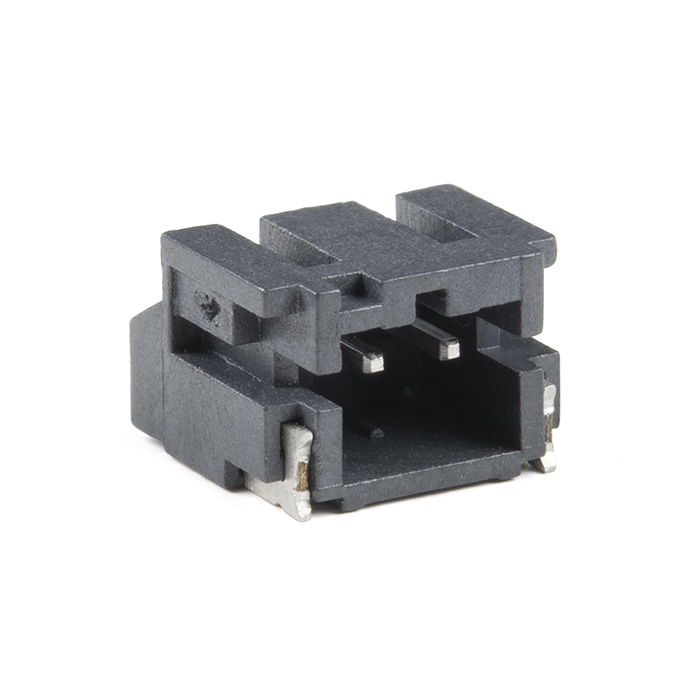 JST Right-Angle Connector - SMD 2-Pin (Black)