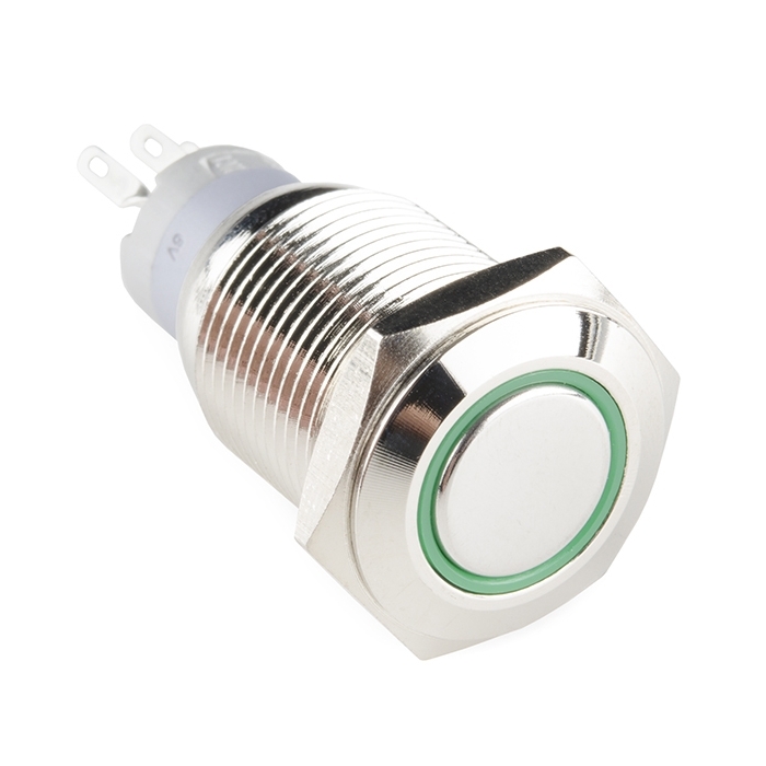 Metal Pushbutton - Momentary (16mm, Green)