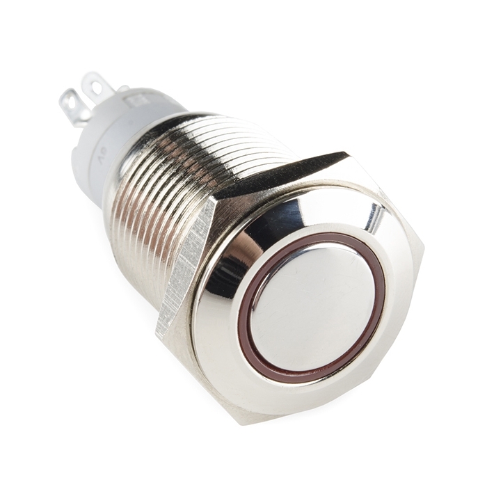 Metal Pushbutton - Momentary (16mm, Red)