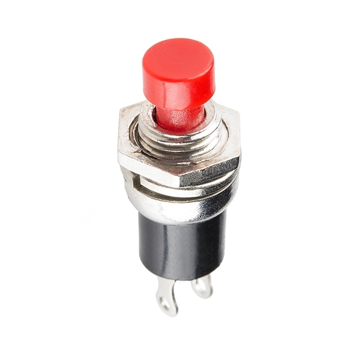 Momentary Button - Panel Mount (Red)