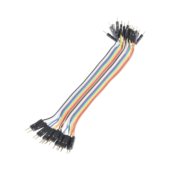 Jumper Wires - Connected 6" (M/M, 20 pack)