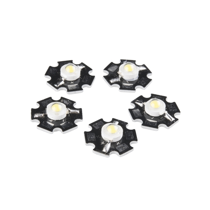 LED - 3W Aluminum PCB (5 Pack, Cool White)