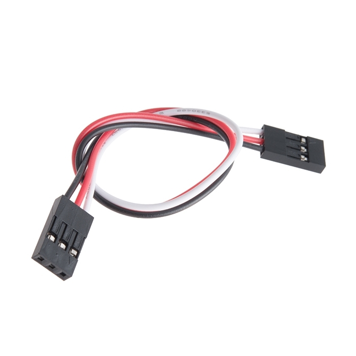 Jumper Wire - 0.1", 3-pin, 6" (Black, Red, White)