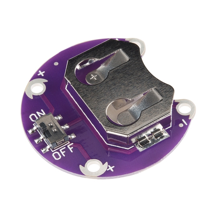 LilyPad Coin Cell Battery Holder - Switched - 20mm