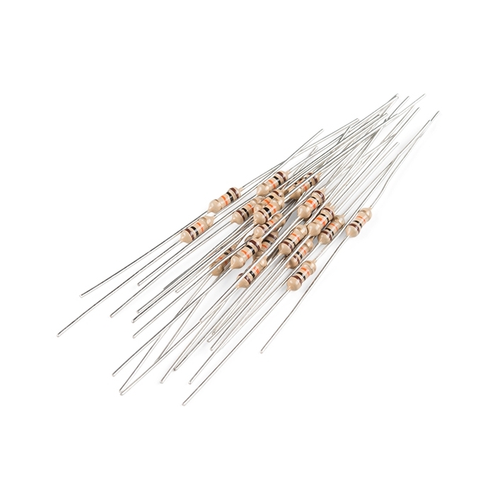 Resistor 10K Ohm 1/4 Watt PTH - 20 pack (Thick Leads) 