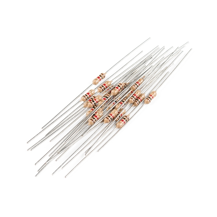 Resistor 1K Ohm 1/4 Watt PTH - 20 pack (Thick Leads) 