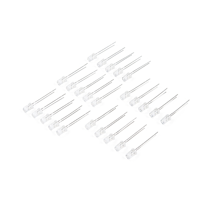 LED - Yellow with Resistor 5mm (25 pack)