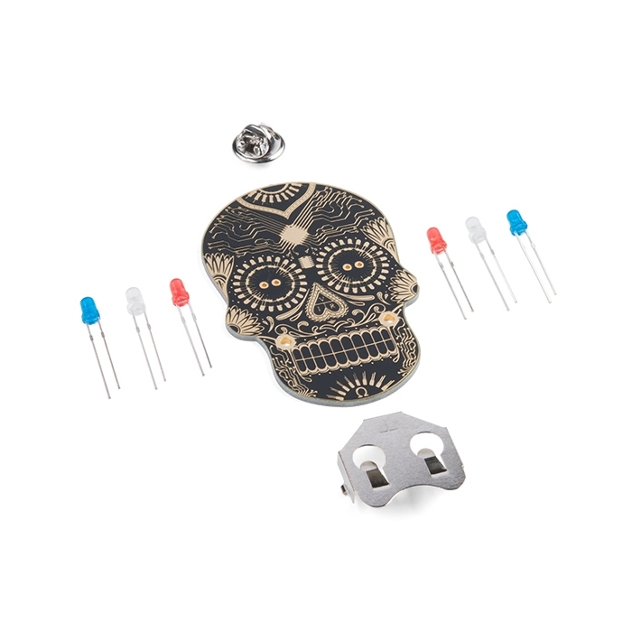 Day of the Geek - Soldering Badge Kit (Black with Copper Trace)