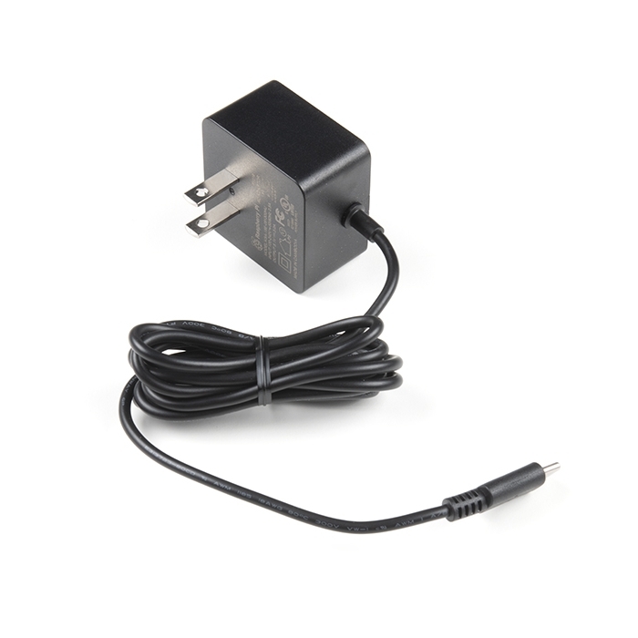 Raspberry Pi Wall Adapter Power Supply - 5.1VDC, 3.0A, 15.3W (USB-C)