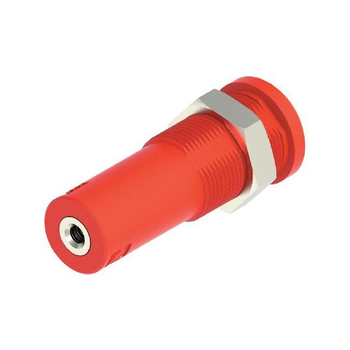 4mm Sheathed Banana Jack - M3 Threaded Hole (Red)