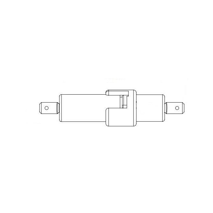Fuse Holder 600V inline, 1/4 quick connect, 20A rated, for 1/4 x 1-1/4 fuses