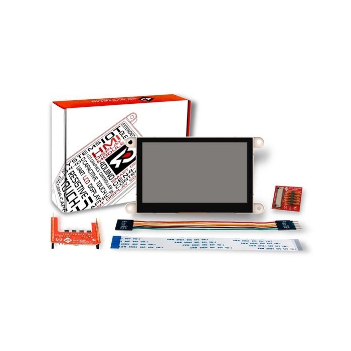 4D Systems GEN4-ULCD-43DCT Intelligent Display Module w/ Arduino Adaptor Shield II