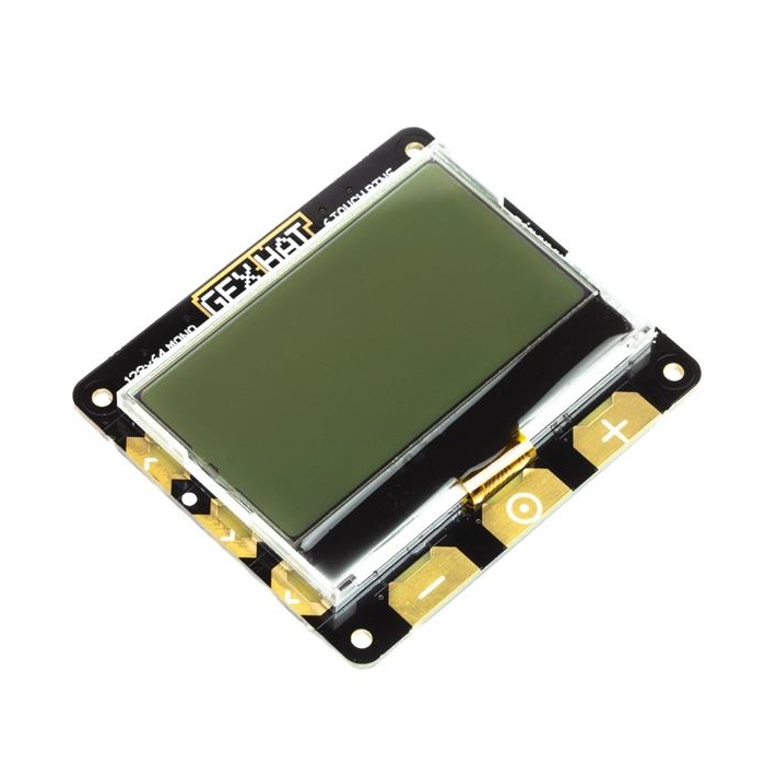 GFX HAT - 128x64 LCD Display with RGB Backlight and Touch Buttons