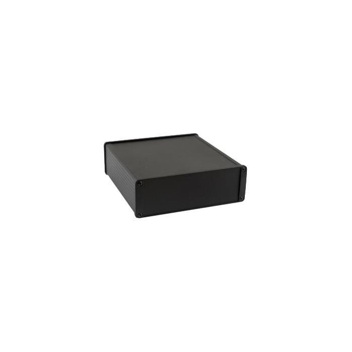 Shielded Extruded Aluminum Flanged Enclosure - 6.3x2.35x6.51 Black