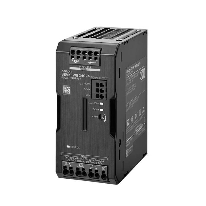 S8VK-WB Switch Mode Power Supply - 3-Phase, 480VAC, 24V, 240W