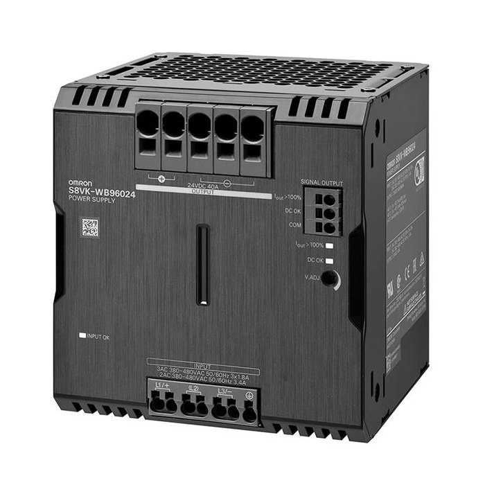 S8VK-WB Switch Mode Power Supply - 3-Phase, 480VAC, 24V, 960W