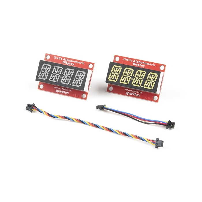 SparkFun Qwiic Alphanumeric Starter Kit - Red and White