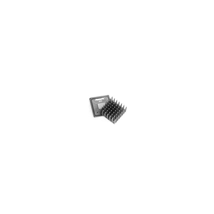 Heatsink - 27.94mm SQ, 6.35mm fin, Thermal Tape, Adhesive