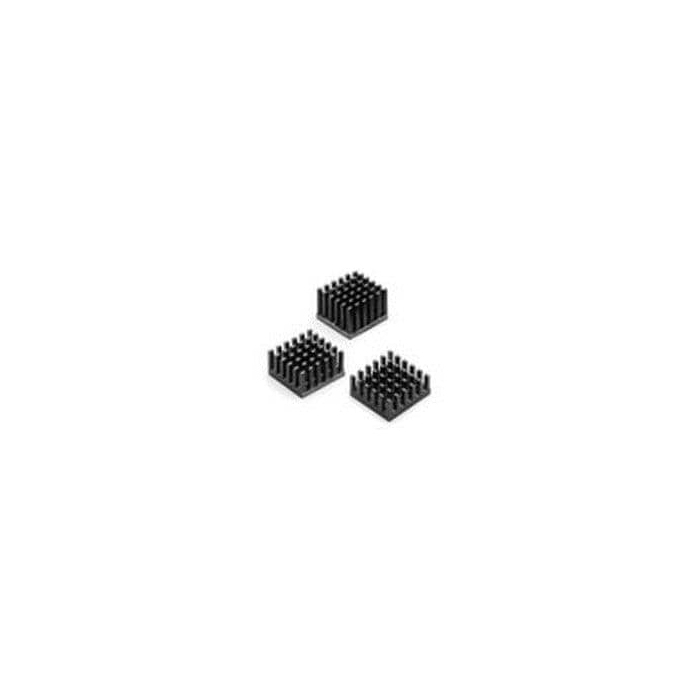 Heatsink - 21mm SQ, 8.89mm fin, Thermal Tape, Adhesive