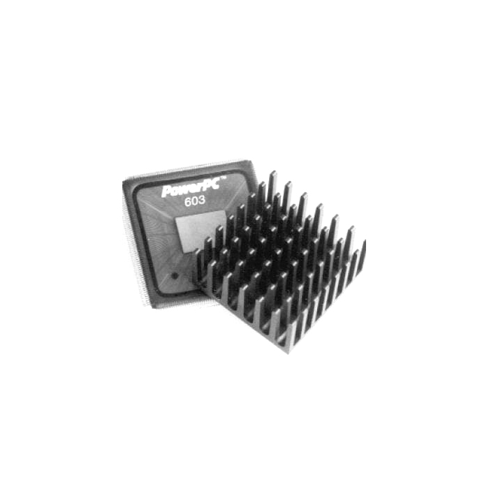 Heatsink - 27.94mm SQ, 15.24mm Omnidirectional fin, Thermal Tape, Adhesive