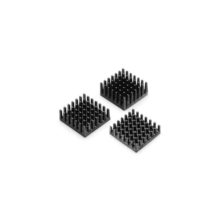 Heatsink - 25mm SQ, 8.89mm fin, Thermal Tape, Adhesive