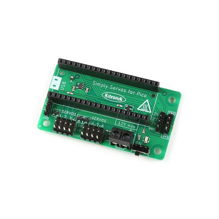 Kitronik Simply Servos Board for Raspberry Pi Pico