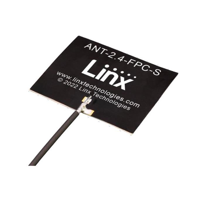 2.4 GHz FPC Antenna, 25x20mm, Horizontal 100mm Cable, MHF4