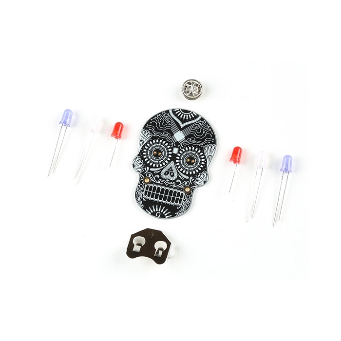Day of the Geek - Soldering Badge Kit (Black with White Silk Screen)