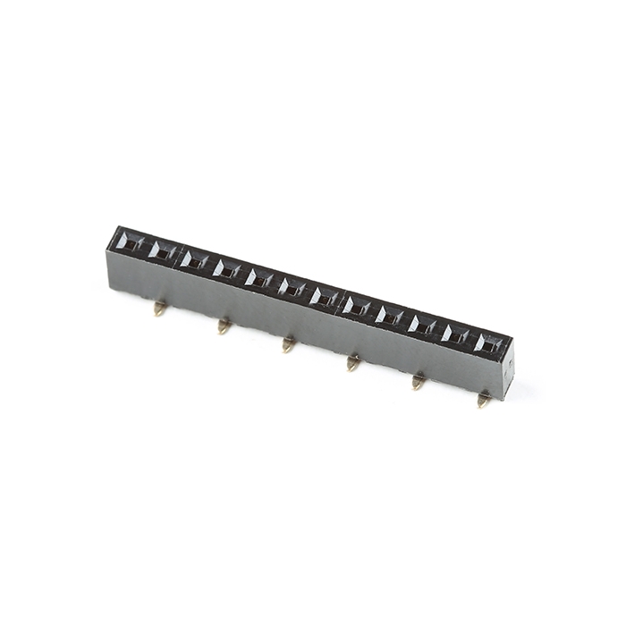 Straight Female Header - 12-Pin, Short (SMD)