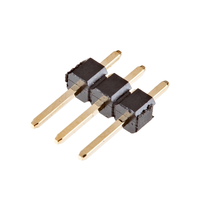 Male Header - 3-pin (Brass Contact)