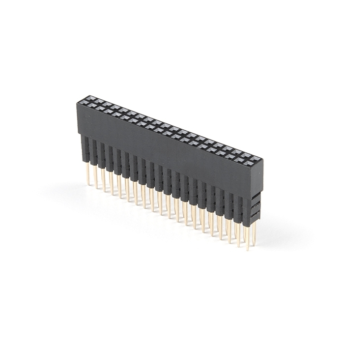 Extended GPIO Header - Female (PTH, 0.1in., 2x20-Pin, 16mm/7.30mm)