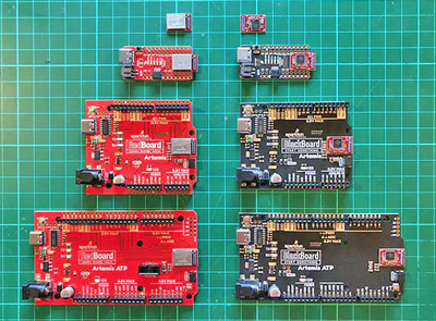Picture of SparkFun Artemis boards.