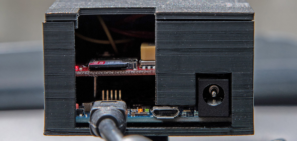 Dashboard view of data logger.